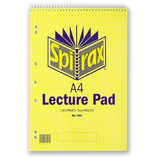 SPIRAX 905 LECTURE PAD A4 T/O 140 PAGES