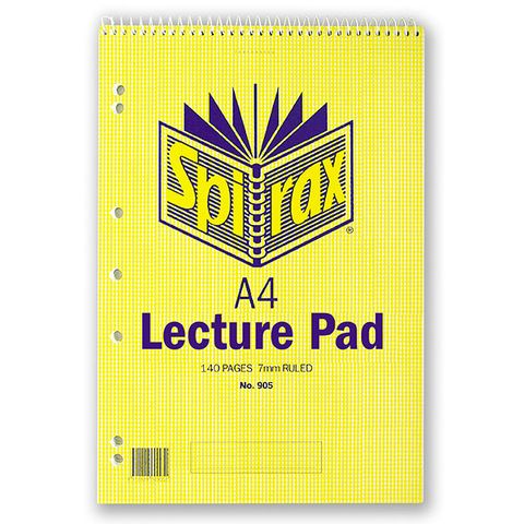 SPIRAX 905 LECTURE PAD A4 T/O 140 PAGES
