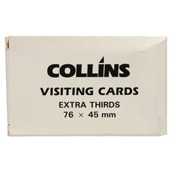 VISITING CARDS EX-THIRDS 76X45MM