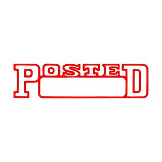 XSTAMPER POSTED (DATE) STAMP 1211 RED