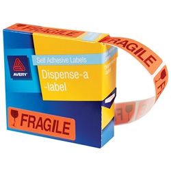 AVERY PRINTED LABEL 19X64 FRAGILE PK125