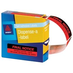 AVERY PRINTED LABEL 19X64 FINAL NOTICE
