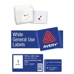 AVERY GENERAL USE LABELS L7167 1UP-100