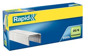 RAPID STANDARD STAPLES 26/6  BOX/5000