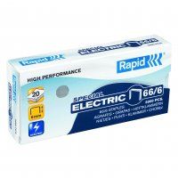 RAPID STAPLES 66/6 6MM ELECTRIC BX/5000