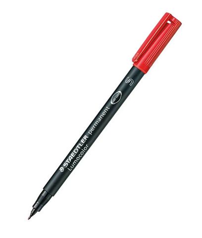 LUMOCOLOR 313 PEN PERMANENT S/FINE RED