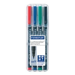 LUMOCOLOR 317 PEN PERMANENT MEDIUM SET/4