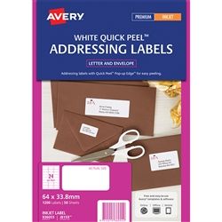 AVERY INKJET LABELS J8159 24UP PKT/50