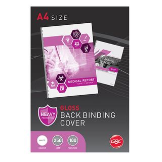 GLOSS BINDING COVERS WHITE IBICO PK100