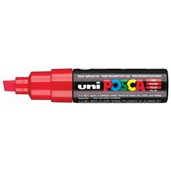 POSCA CHISEL TIP MARKER RED PC-8K UNI