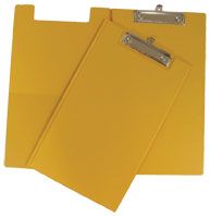 GBP CLIPBOARD VINYL DOUBLE F/CAP YELLOW