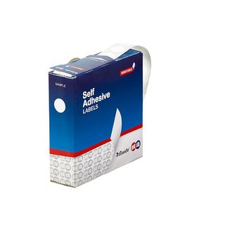 CIRCLE LABEL QUIK STIK MC14 WHITE 14MM