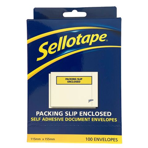 SELLOTAPE LABELOPES PACK/SLIP PKT/100