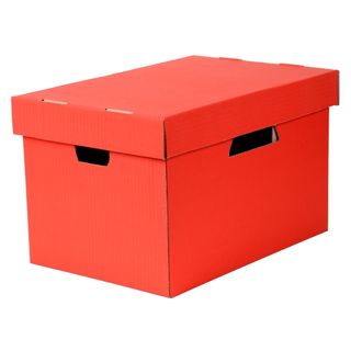 ESSELTE ARCHIVE  BOX WITH LID RED