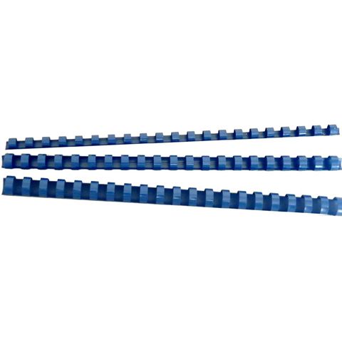 PLASTIC BINDING COILS BLUE 6MM PKT/100