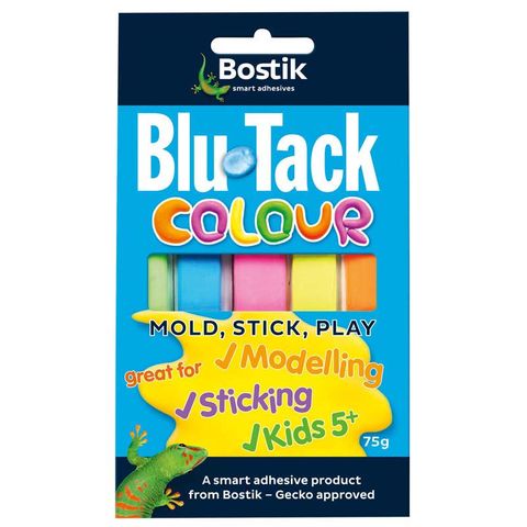 BOSTIK BLU TACK COLOUR 75GM