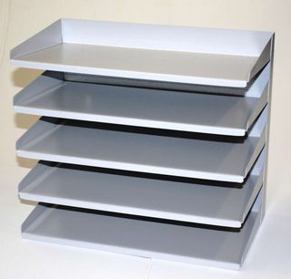 Fluteline 5 Tier Letter Tray Slope GREY