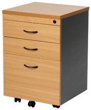 FIRSTLINE 3 DRAWER MOBILE BEECH/IRON