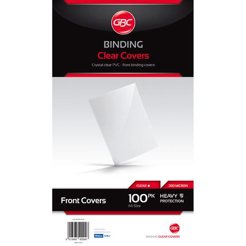 COVERS CLEAR IBICO A4 200 MICRON PKT/100