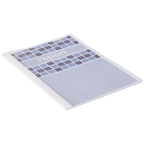 THERMAL BINDING COVERS WHITE/CLEAR 3MM