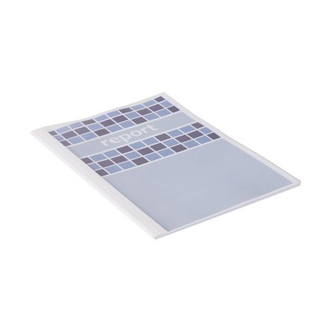 THERMAL BINDING COVERS WHITE/CLEAR 6MM