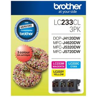 INK CARTRIDGES BROTHER LC-233CL3PK COLOU