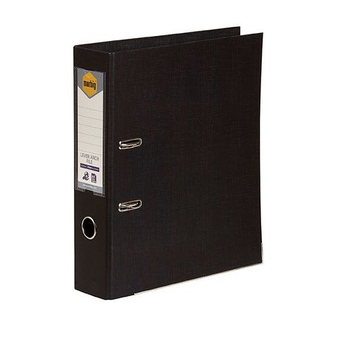 MARBIG LEVER ARCH FILE A4 PE BLACK