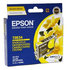 T063490 YELLOW CARTRIDGE EPSON #T0634