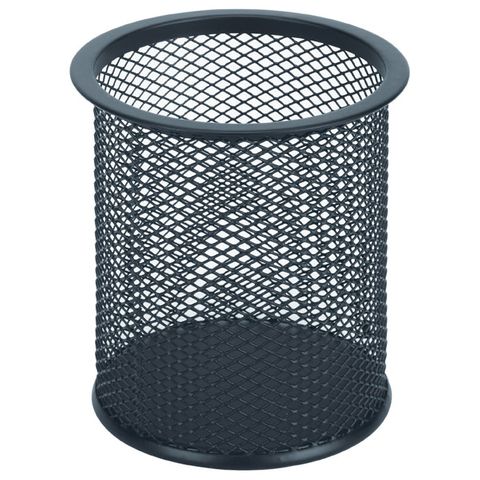 ESSELTE METAL MESH PENCIL CUP BLACK