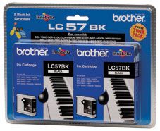 INKJET CARTRIDGE LC57BK2PK BLACK PKT/2 B