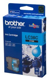 INK CARTRIDGE LC38C CYAN BROTHER