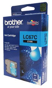 INK CARTRIDGE LC67C CYAN BROTHER
