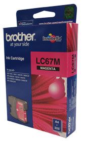 INK CARTRIDGE LC67M MAGENTA BROTHER