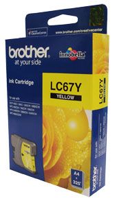 INK CARTRIDGE LC67Y YELLOW BROTHER