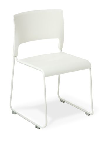 VISITOR CHAIR EDEN SLIM LINKABLE WHITE