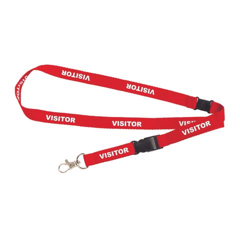 LANYARD REXEL VISITOR  RED  PKT5