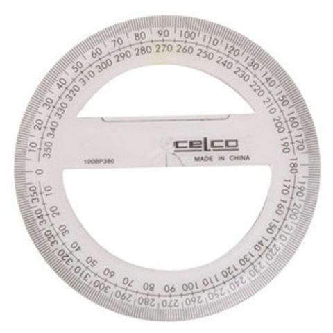 PROTRACTOR CELCO 100BP360 100MM 360 DEGR