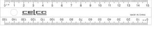 RULER PLASTIC CLEAR 15CM CELCO