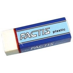 ERASER FACTIS PLASTIC P12 WHITE PENCIL