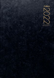 COLLINS DIARY A41A BLACK EVEN YEAR