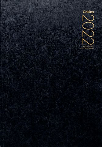 COLLINS DIARY A41A BLACK EVEN YEAR