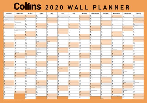 COLLINS WALL PLANNER A3 EVEN YEAR