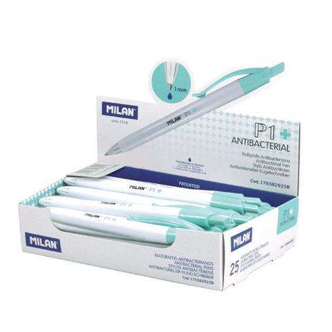 Milan P1 Antibacterial Ballpoint Pen Blu