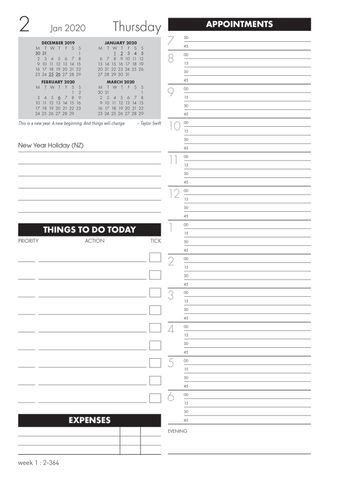 COLLINS DIARY MDA51A TIME MANAGER REFILL