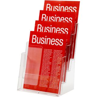 BROCHURE HOLDER ESSELTE CLEAR A4 4-TIER