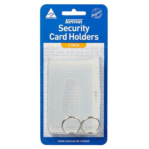 KEVRON SECURITY CARD HOLDER CLEAR PK/2