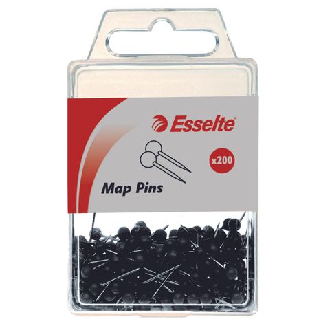 ESSELTE PINS MAP PK200 BLACK