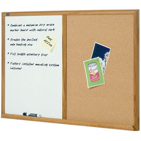COMB0 WHITEBOARD/CORKBOARD 900X1200MM