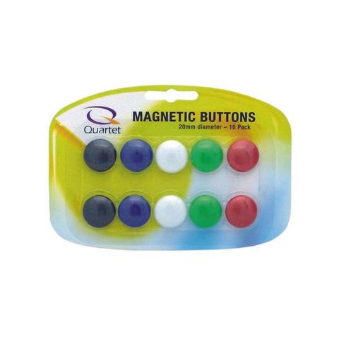 MAGNETIC BUTTONS ASST 20MM PKT/10 QUART