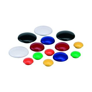 MAGNETIC BUTTONS YELLOW 20MM PKT/10 QUAR
